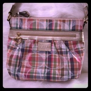 Coach Poppy Daisy Madras Crossbody Bag